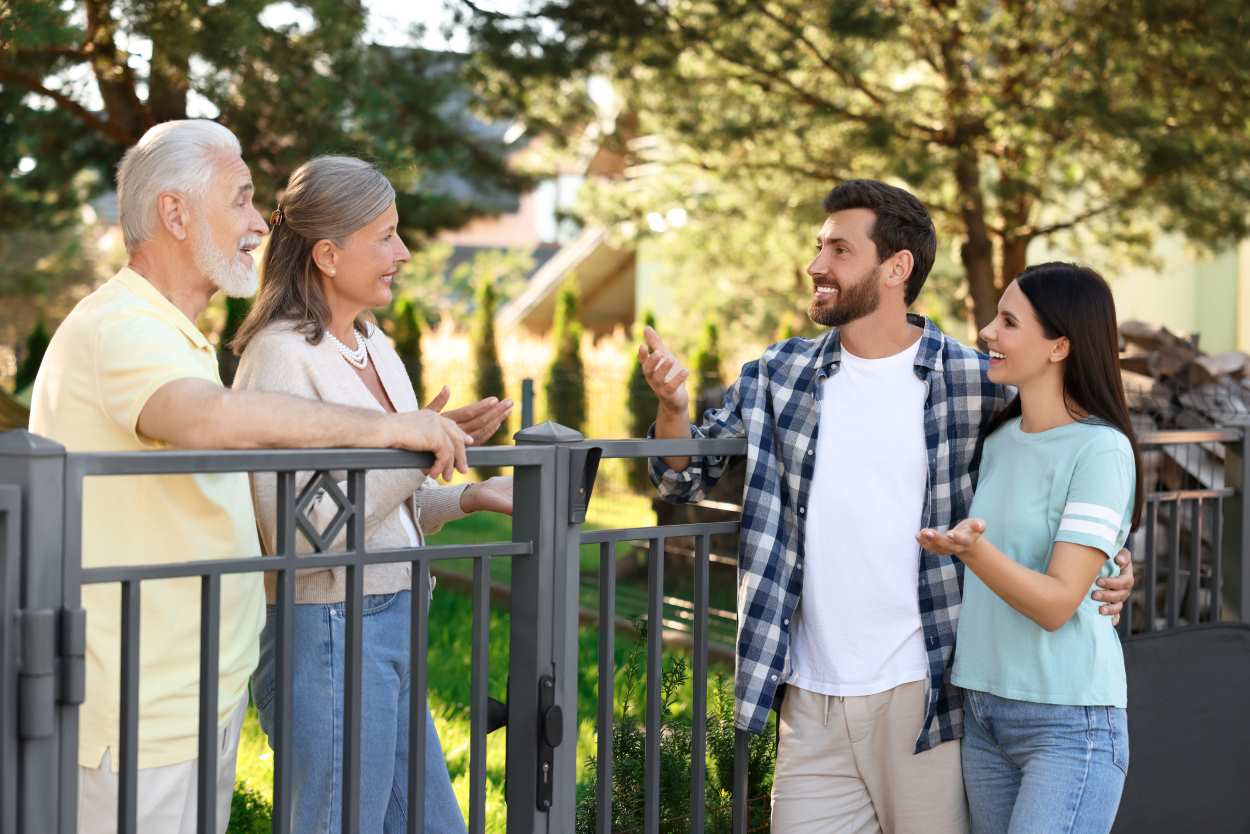 neighbors talking to eachother